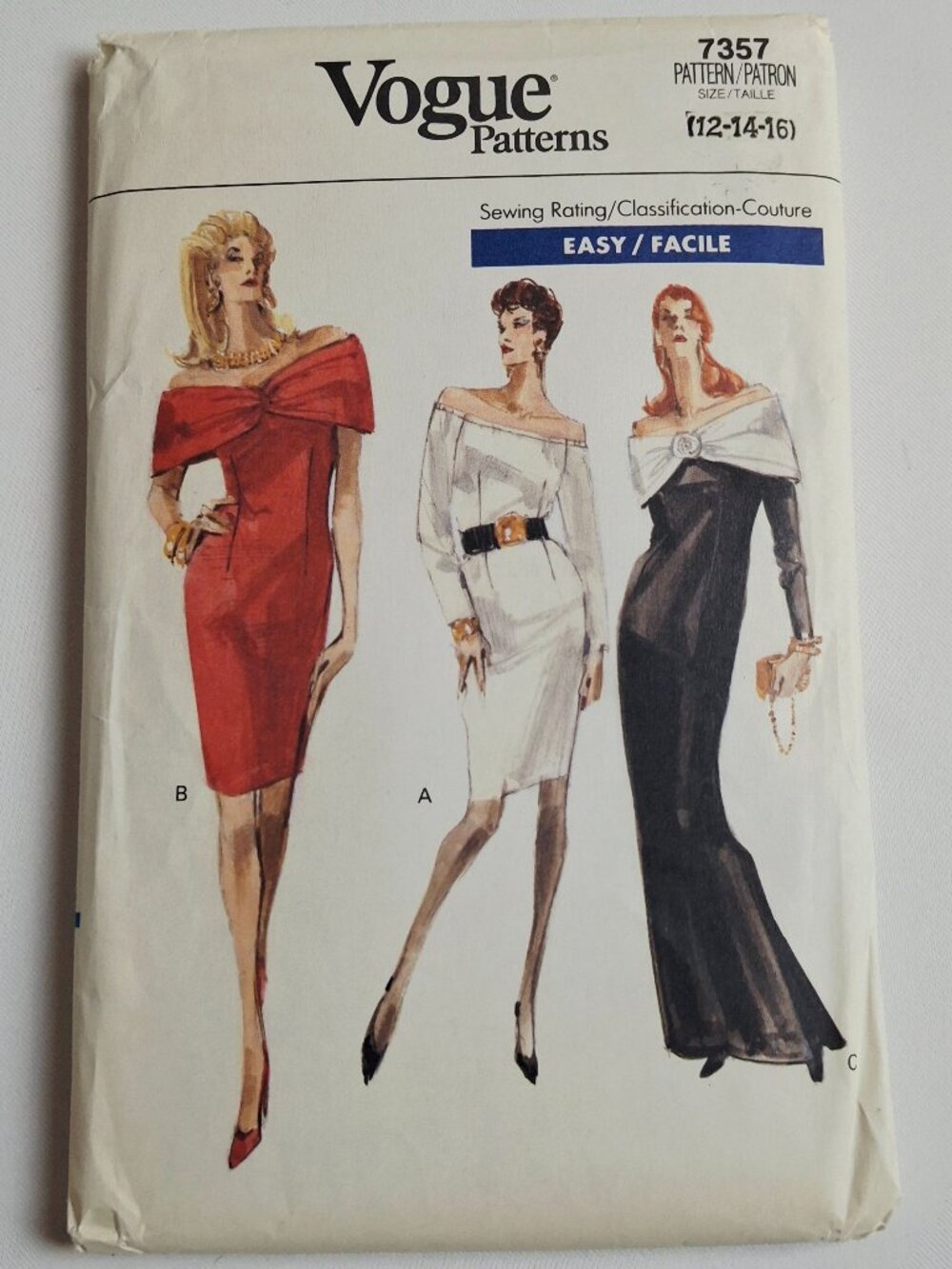Vogue 7357 Sz 12-16 Evening Gown and Dress Pattern Uncut For Sewing